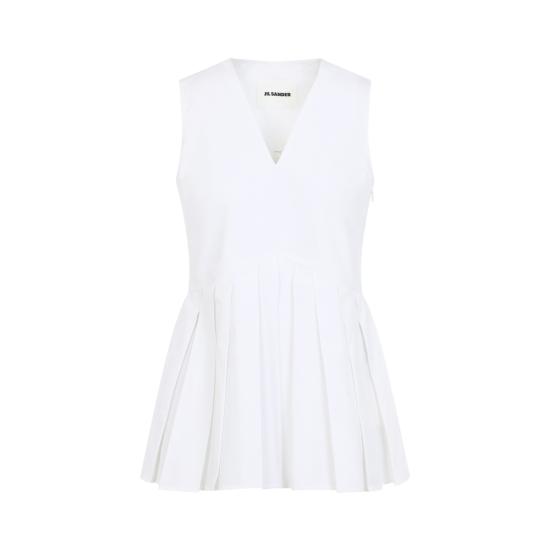 26SS 질샌더 민소매 티셔츠 J01NC0178 J45001 100 OPTIC WHITE - JIL SANDER