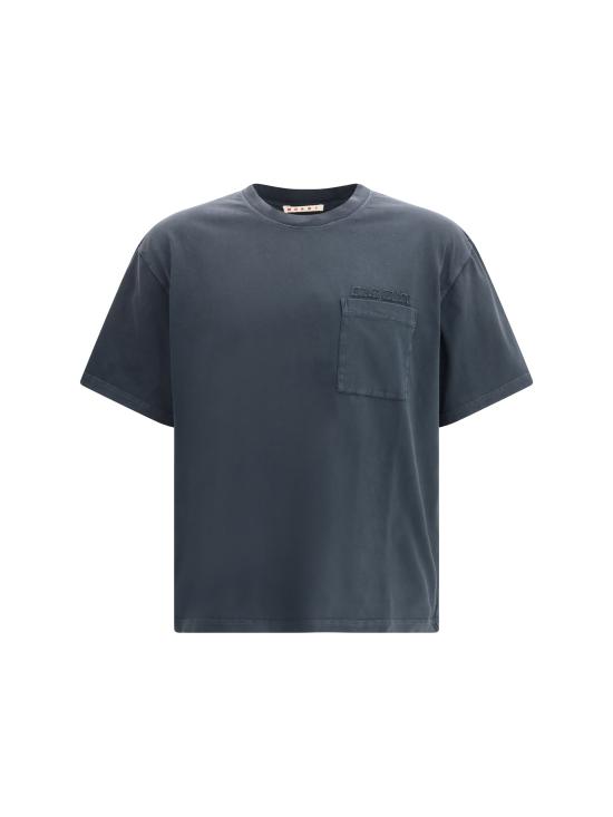 26SS 마르니 반팔 티셔츠 HUMU0358GXUSCY94 TCN99 BLACK