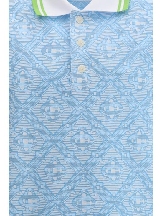 26SS 카사블랑카 폴로 티셔츠 MSP26JTP46601 PALEBLUEWH LIGHT BLUE - CASABLANCA