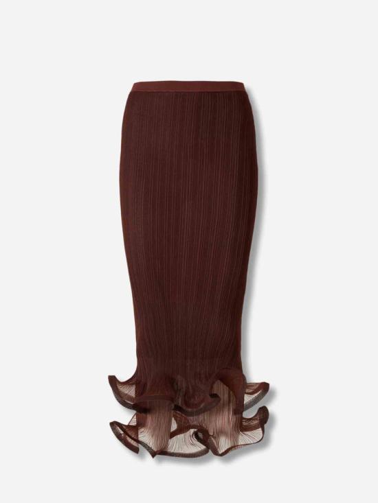 26SS 심카이 미디 스커트 126 3016 K MAHOGANY Red