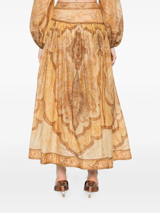 26SS 짐머만 롱 스커트 6437SRS262TPMM Yellow - ZIMMERMANN