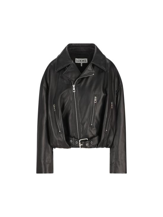 26SS 로에베 가죽 자켓 S359Y34L931100 P26 Black