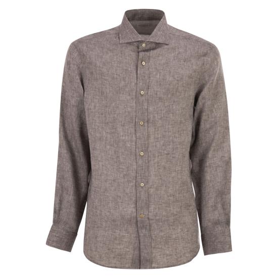 26SS 브루넬로 쿠치넬리 긴팔 셔츠 MM6840627 HAZELNUT