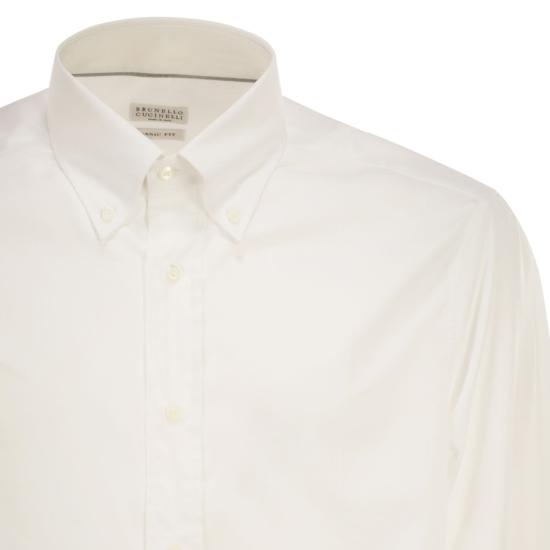 26SS 브루넬로 쿠치넬리 긴팔 셔츠 MBUC40038 WHITE - BRUNELLO CUCINELLI