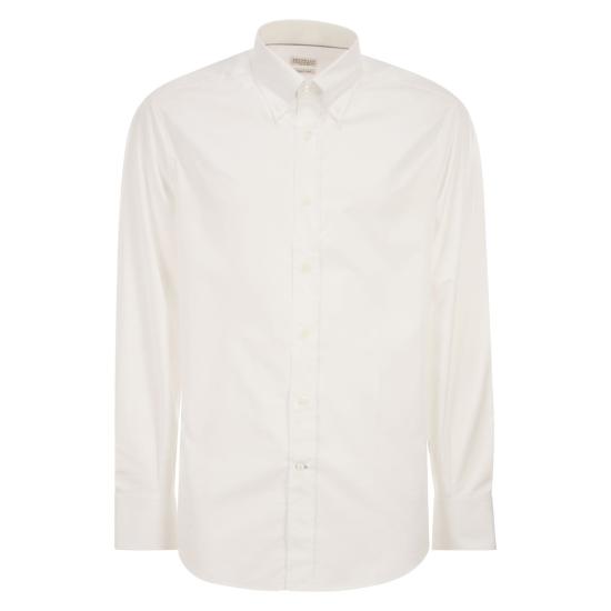 26SS 브루넬로 쿠치넬리 긴팔 셔츠 MBUC40038 WHITE
