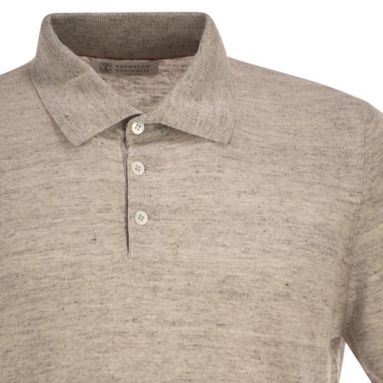 26SS 브루넬로 쿠치넬리 폴로 티셔츠 M2L00315 BEIGE - BRUNELLO CUCINELLI