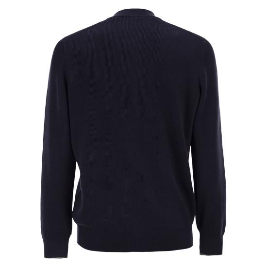 26SS 브루넬로 쿠치넬리 집업 니트 M29400006 BLUE - BRUNELLO CUCINELLI