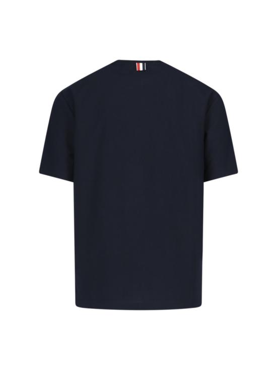 25SS 톰브라운 반팔 티셔츠 MJS252A J0138415 Blue - THOM BROWNE