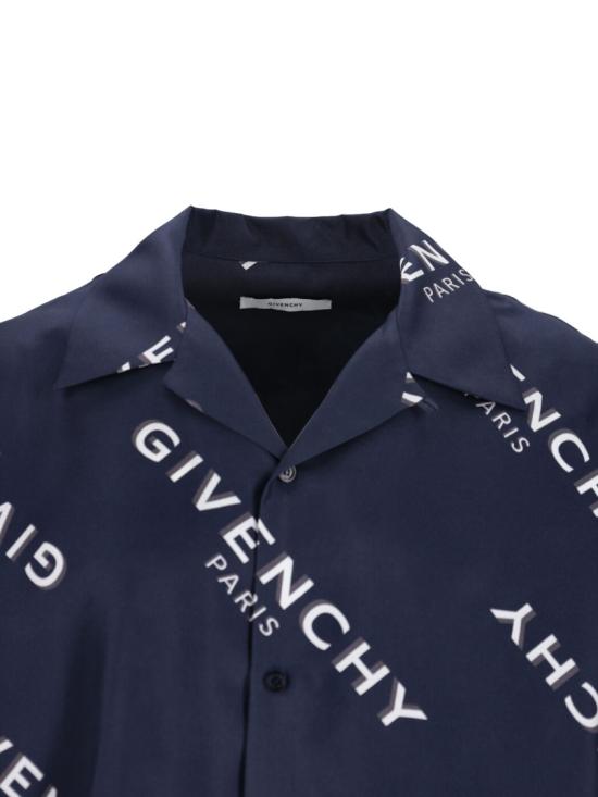 25FW 지방시 반팔 셔츠 BM616J1673410 Blue - GIVENCHY