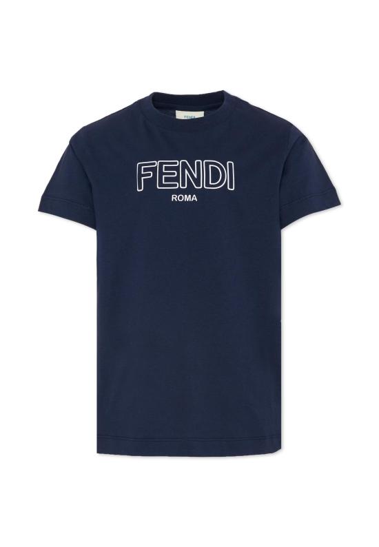 26SS [키즈] 펜디 티셔츠 JUI202 7AJ F0QG0 BLUE