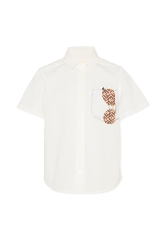 26SS [키즈] 펜디 셔츠 JMC203 AEXZ F0TU9 WHITE