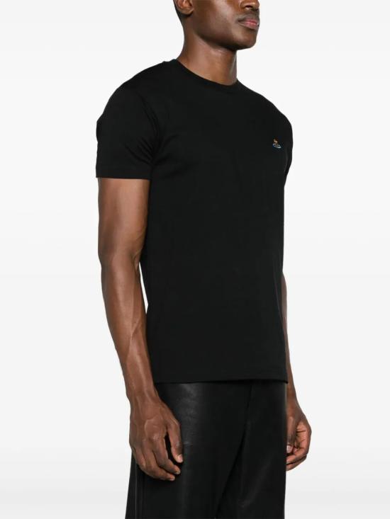 26SS 비비안웨스트우드 클래식 ORB 로고 티셔츠 3G010013J001M N401 BLACK - VIVIENNE WESTWOOD