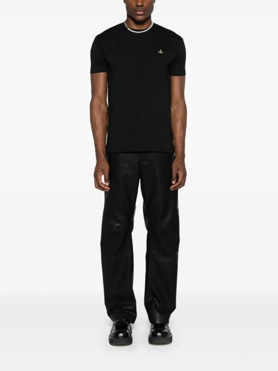 26SS 비비안웨스트우드 클래식 ORB 로고 티셔츠 3G010013J001M N401 BLACK - VIVIENNE WESTWOOD