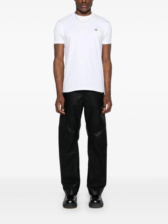 26SS 비비안웨스트우드 클래식 ORB 로고 티셔츠 3G010013J001M A401 WHITE - VIVIENNE WESTWOOD