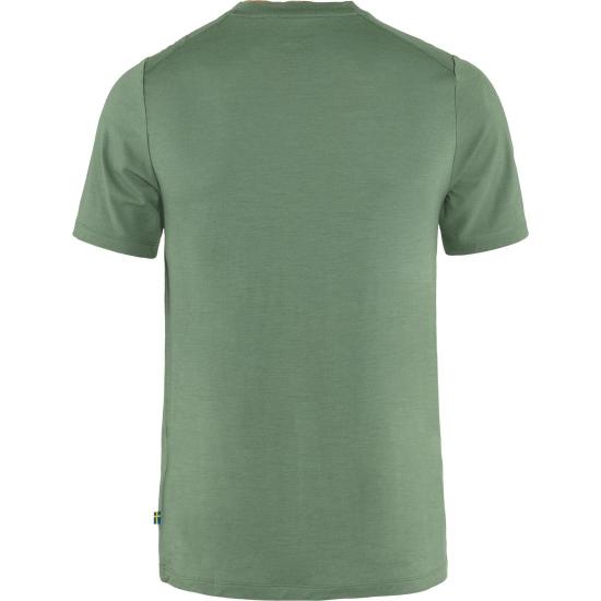  피엘라벤 아비스코 울 클래식 반팔 티셔츠 84117 PATINA GREEN DOM - FJALLRAVEN