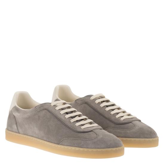 26SS 브루넬로 쿠치넬리 스니커즈 MZUMGLJ336 GREY - BRUNELLO CUCINELLI