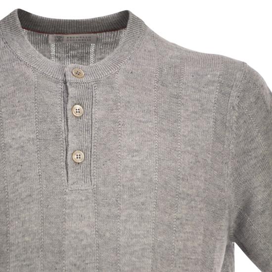 26SS 브루넬로 쿠치넬리 폴로 티셔츠 M2L707801 GREY - BRUNELLO CUCINELLI