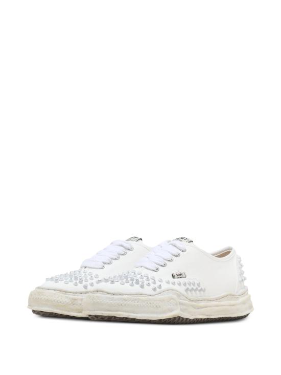 25FW 메종 미하라 야스히로 베이커 OG 솔 스터드 캔버스 로우탑 스니커즈 A15FW733 WHITE - MAISON MIHARA YASUHIRO