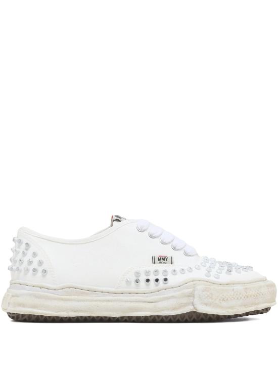 25FW 메종 미하라 야스히로 베이커 OG 솔 스터드 캔버스 로우탑 스니커즈 A15FW733 WHITE