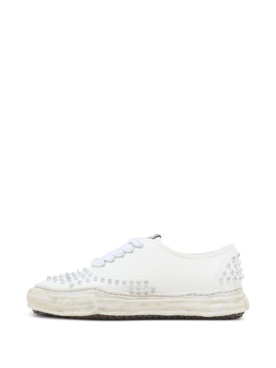 25FW 메종 미하라 야스히로 베이커 OG 솔 스터드 캔버스 로우탑 스니커즈 A15FW733 WHITE - MAISON MIHARA YASUHIRO
