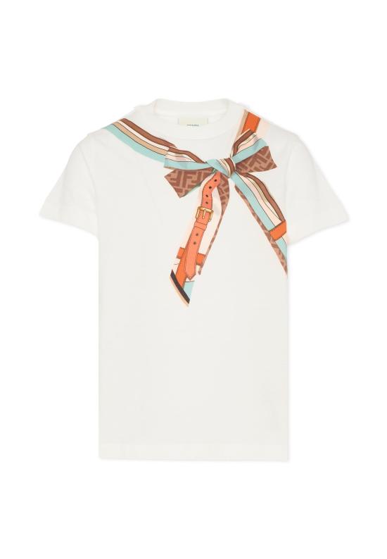 26SS [키즈] 펜디 티셔츠 JFI400 7AJ F0TU9 WHITE