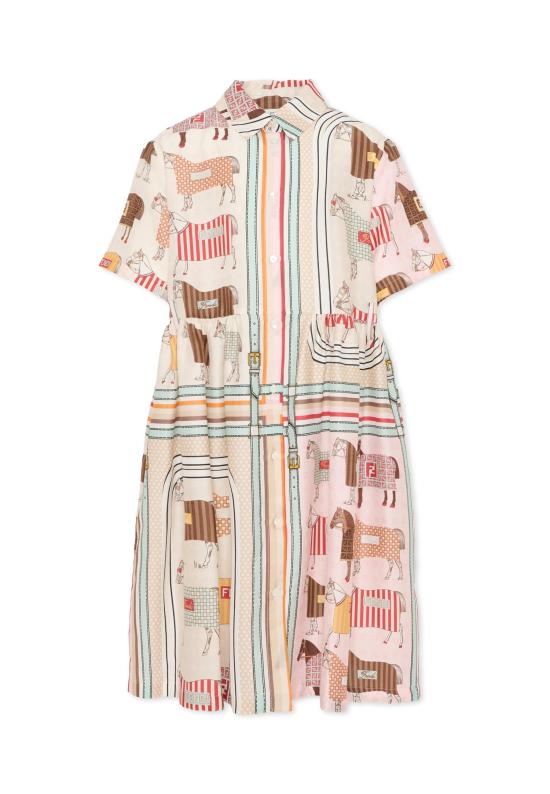 26SS [키즈] 펜디 원피스 JFB837 AVVY F0B8F MULTICOLOR - FENDI