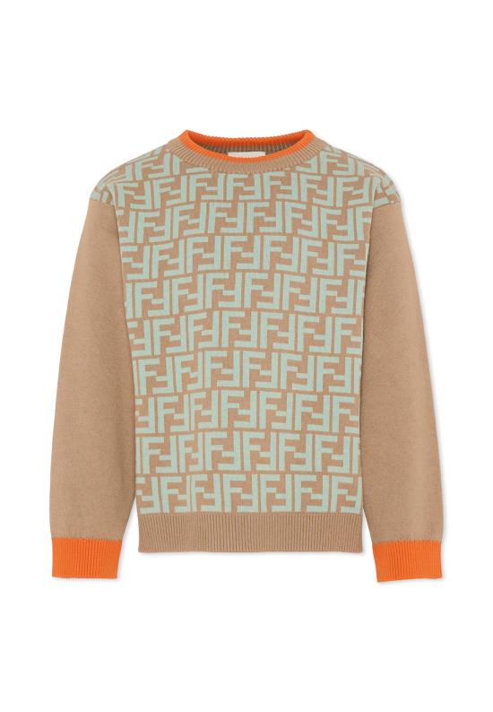 26SS [키즈] 펜디 캐시미어 니트 JUG204 AVVT F1UVJ BROWN