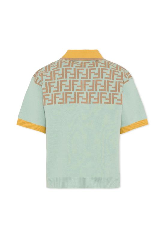26SS [키즈] 펜디 폴로 셔츠 JMG141 AVVT F1UVI GREEN - FENDI