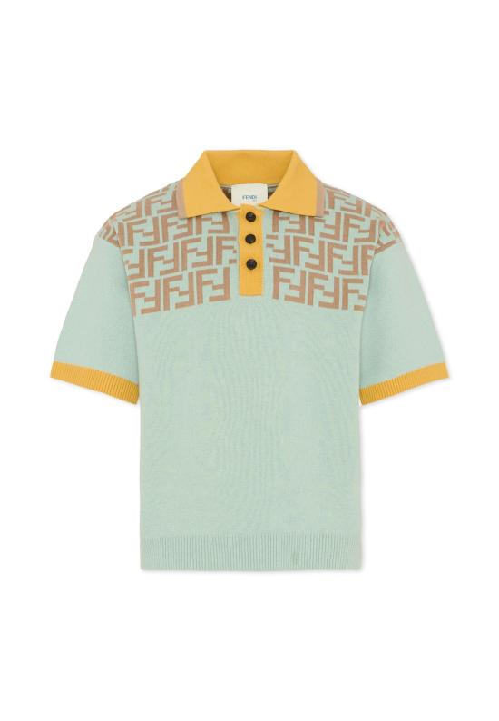 26SS [키즈] 펜디 폴로 셔츠 JMG141 AVVT F1UVI GREEN