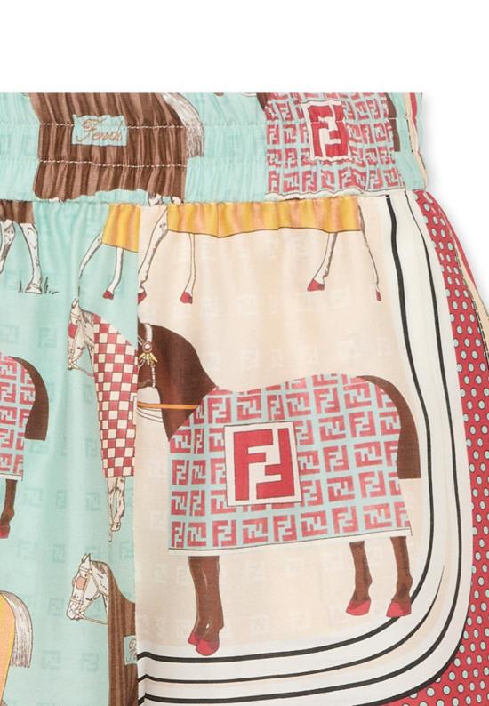 25FW [키즈] 펜디 쇼츠/버뮤다 JMF569 AVVY F0T9H RED - FENDI