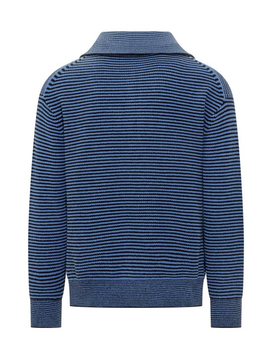 25FW JW앤더슨 집업 니트 KW1285YN0408 843 BLUE BLACK - JW ANDERSON