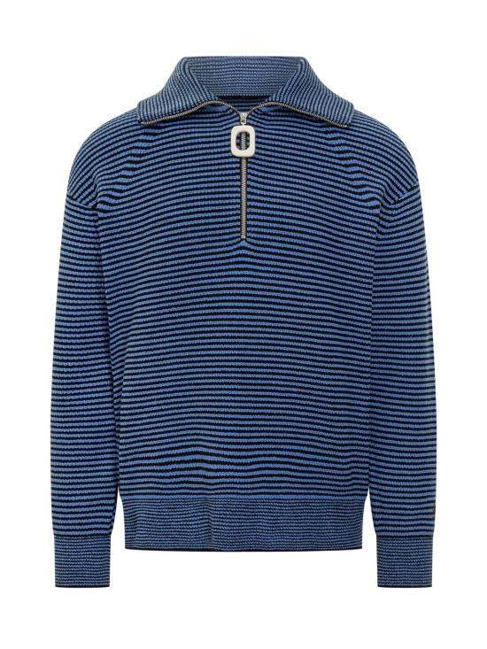 25FW JW앤더슨 집업 니트 KW1285YN0408 843 BLUE BLACK