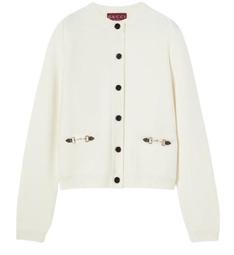 26SS 구찌 가디건 851977 XKEVK9051 White