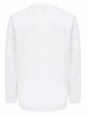 25FW 휴고보스 콘트라스트 로고 스트레치 코튼 롱 슬리브 티셔츠 50506365100 WHITE DOM - HUGO BOSS