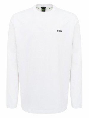 25FW 휴고보스 콘트라스트 로고 스트레치 코튼 롱 슬리브 티셔츠 50506365100 WHITE DOM
