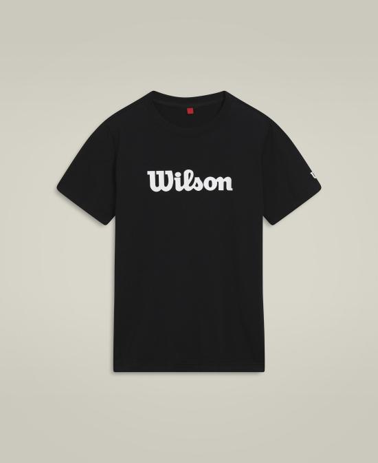  윌슨 반팔 티셔츠 WM00290511BKA BLACK SCRIPT DOM