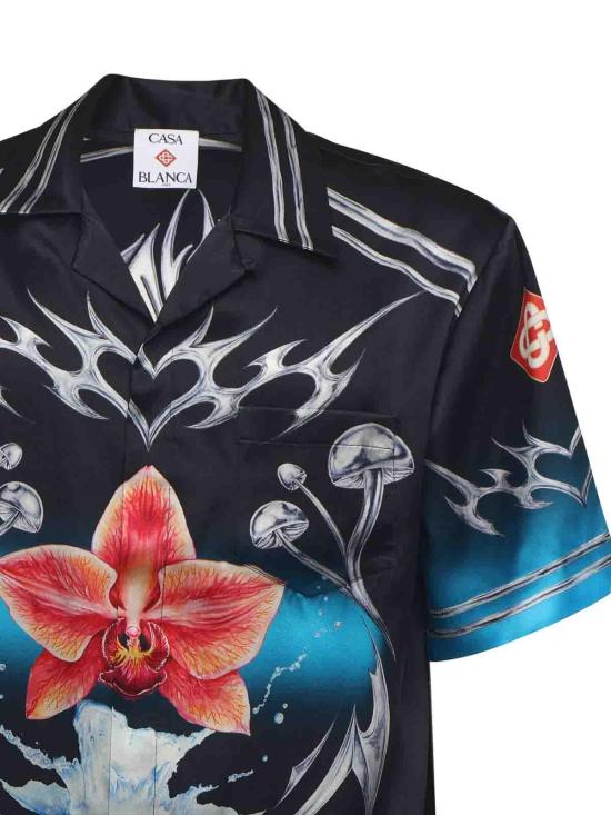  카사블랑카 반팔 셔츠 MAW25SH00303 Black - CASABLANCA