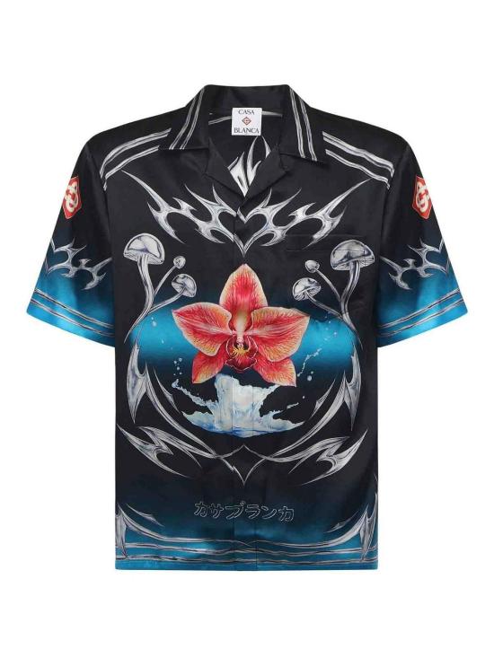  카사블랑카 반팔 셔츠 MAW25SH00303 Black