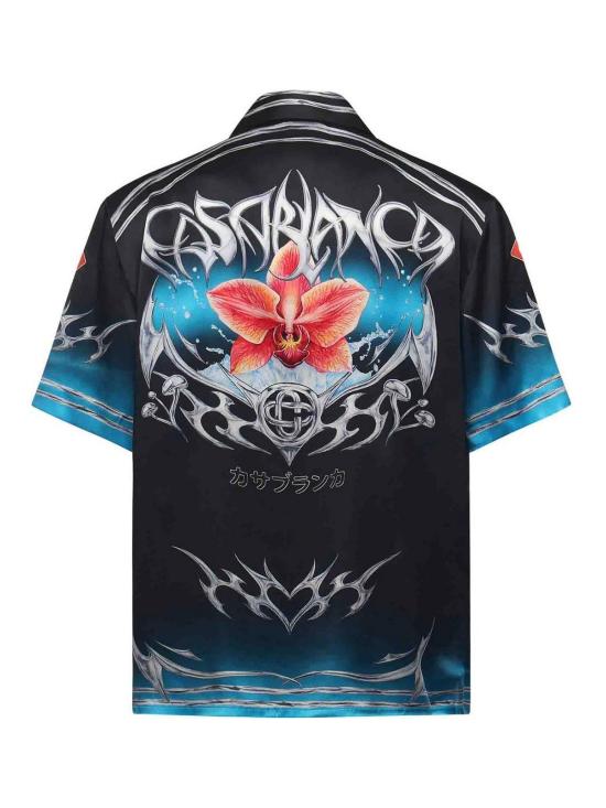  카사블랑카 반팔 셔츠 MAW25SH00303 Black - CASABLANCA