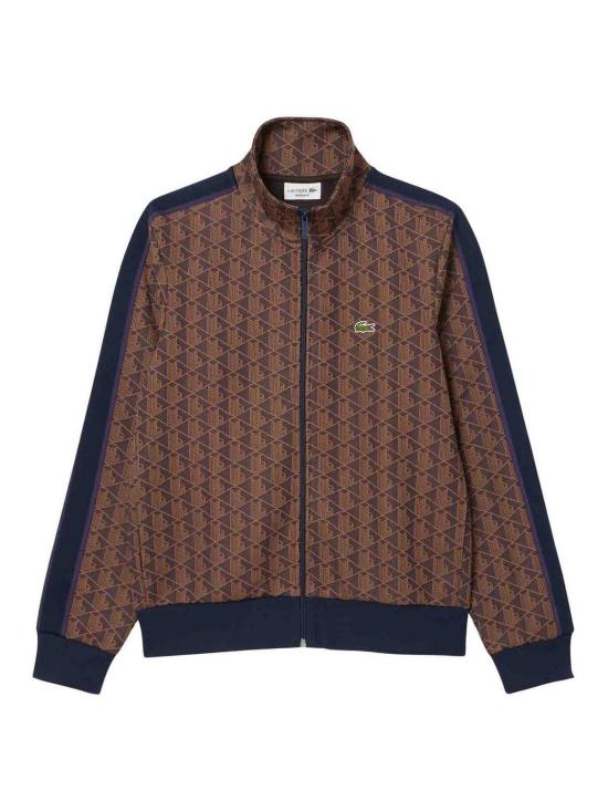  라코스테 모노그램 집업 스웨트셔츠 SH13689I4 Brown