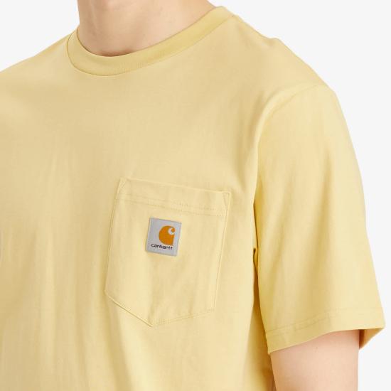  칼하트 WIP 숏슬리브 포켓 티셔츠 I030434 TMXX AIR YELLOW DOM - CARHARTT WIP