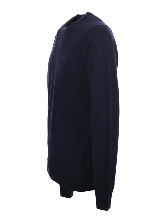 25FW 라코스테 메리노울 크루넥 스웨터 AH1969166 Blue - LACOSTE