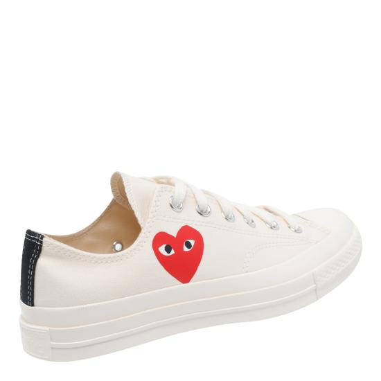 26SS 꼼데가르송 플레이 X 컨버스 스니커즈 K128 White - COMME DES GARCONS PLAY CONVERSE
