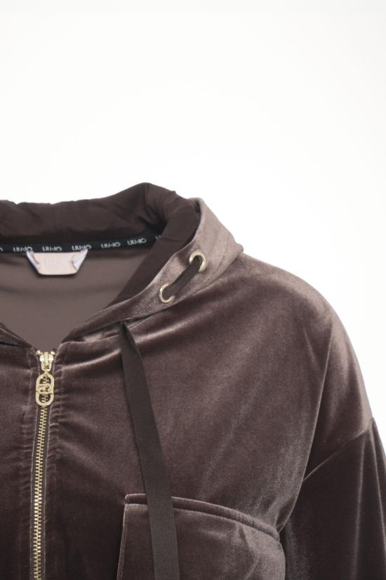 25FW 리우조 후드 티셔츠 TF5108J4955 Brown - LIU JO