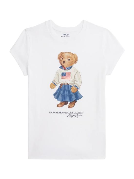 26SS [키즈] 폴로 랄프로렌 티셔츠 313A98403K 001WHITE