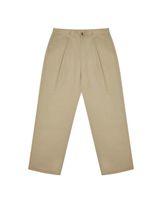  말본 치노 팬츠 골프 리버스 플리츠 팬츠 카키