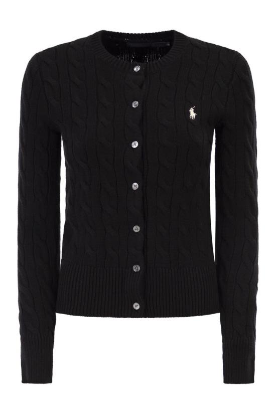 26SS 폴로 랄프로렌 폴로 자수 케이블 니트 가디건 211971868016 BLACK DOM
