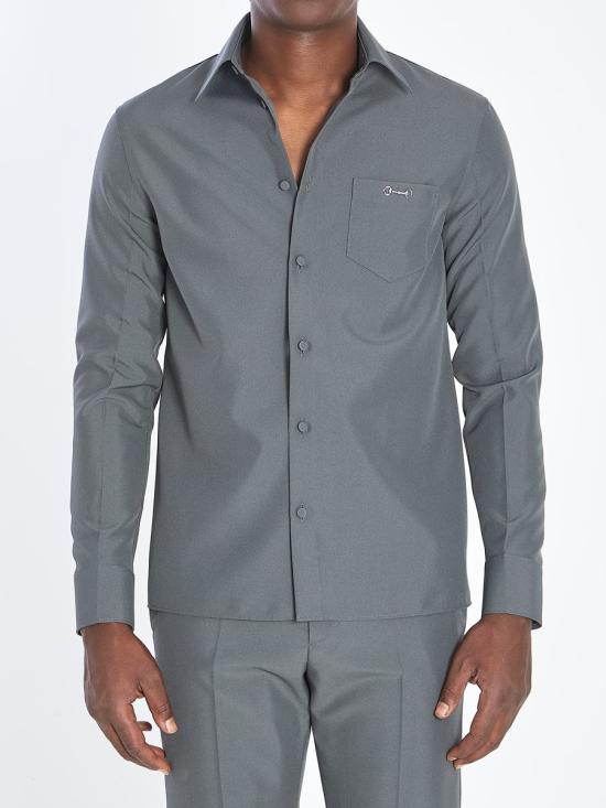 25FW 구찌 긴팔 셔츠 8457853 841624 ZAFKB 1088 GREY