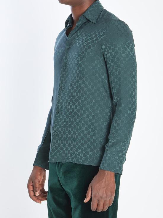 25FW 구찌 긴팔 셔츠 8648424 847034 ZATF9 3514 GREEN - GUCCI