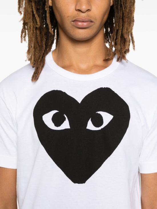 25FW 꼼데가르송 반팔 티셔츠 AXT070 1 White - COMME DES GARCONS